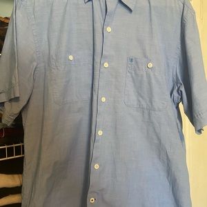 IZOD Blue Short Sleeve Men’s Button Down.
